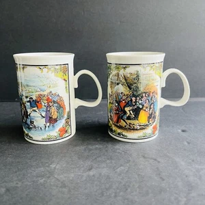Dunoon Fine Bone China Charles Dickens The Pickwick Papers set di 2 tazze tazze tazze - Foto 1 di 9