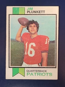 1973 Topps Football Card #355 Jim Plunkett Patriots Low Grade G/F/P See Pics - Imagen 1 de 2