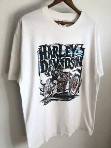 2015 Harley Davidson Motorcycles Holstein’s Omaha Nebraska Skeleton Shirt Large - Picture 1 of 12