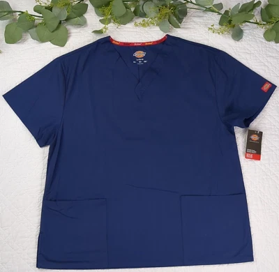 NWT Dickies Mens Blue Scrubs Modern Classic Shirt Size L - Image 1 of 4