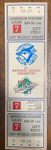 1987 BlueJays World Series Ticket Phantom - Picture 1 of 2