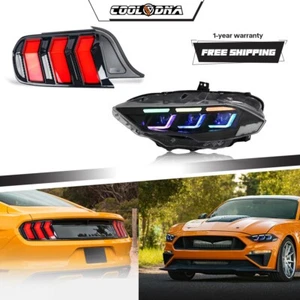 LED Headlights Tail Lights For Ford Mustang 2018-2023 DRL Animation Rear Lamps - Picture 1 of 23