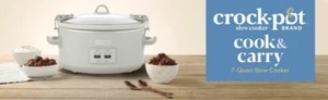 Crock-Pot 7-Quart Cook and Carry Programmable Slow Cooker with Carry Bag NEW - Picture 1 of 3