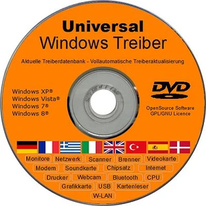NEUF : Pilote universel CD DVD pour Windows 8 XP Vista 7 PC ordinateur portable bureau - Photo 1/1