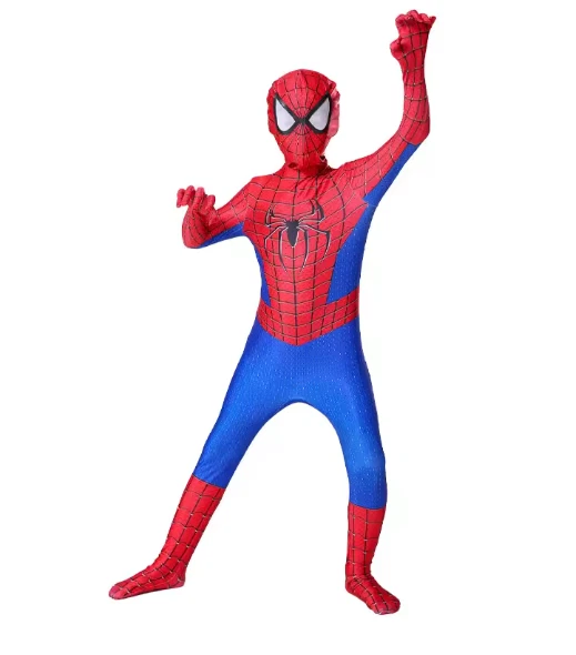 蜘蛛侠服装儿童男孩紧身衣儿童狂欢节万圣节角色扮演 — 第 1/1 张图片