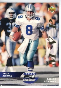 1993 Upper Deck Team MVP Insert #TM11 Troy Aikman Cowboys HOF - Picture 1 of 2