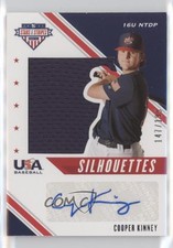 2020 USA Baseball Stars & Stripes Silhouettes Signatures /199 Cooper Kinney Auto