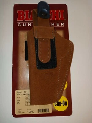 NEW Bianchi Holster suede leather size 15 right IWB 5" AUTOMATIC pistol holster - Image 1 of 4