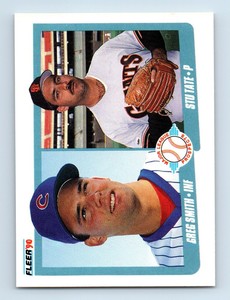 1990 Fleer Greg Smith/Stu Tate Rookie Chicago Cubs/San Francisco Giants #643