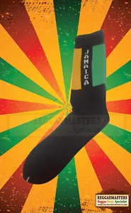 CALZINI COLORI BANDIERA GIAMAICA REGGAE RADICI RASTA ADULTO TAGLIA UNICA (12) - Foto 1 di 1