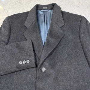 Finchley Fifth Avenue Coat Mens Size 44L Cashmere Blend Overcoat Heavy - Picture 1 of 24