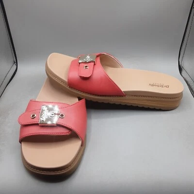 Dr Scholls Island Icon Sandals Women's 9W Red Buckle Slide C956 - Image 1 of 4