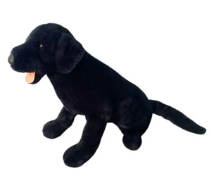 Douglas Beau The Black Lab Sitting Labrador Plush 25” Vintage - Picture 1 of 6
