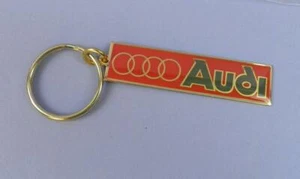 AUDI Brass Keychain / Key Ring - Original c1980 Unused Stock - Picture 1 of 1