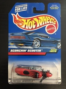 1998 Hot Wheels SEALED 1075 Scorchin Scooter Duncans Error Packaged Sideways NM - Picture 1 of 7