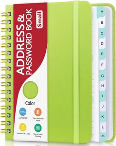 Small Address Book with Alphabetical Tabs, Phone Book Password Keeper with Sp... - Picture 1 of 12