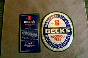 31) Bier Etikett aus Bremen: Brauerei Beck&Co Alcohol-Free - Bild 1 von 1