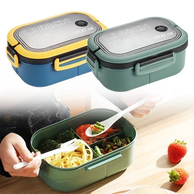 Lunchbox für Erwachsene 1,2L Brotdose mit Fächern Bento Boxen Lunch Box - Bild 1 von 4