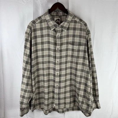 Camisa Mountain Khakis Para Hombres 2XL Cuadros Manga Larga Franela Súper Suave Adulto Foto 1 de 4