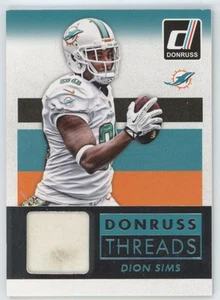 2015 Donruss Threads Dion Sims Miami Dolphins #DT-DS - Picture 1 of 2