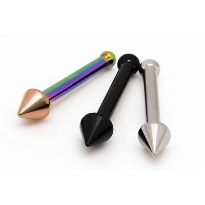 Spike Nose Stud Titanium g23 - 3 colori a scelta - Ball End Pin Body Jewellery - Immagine 1 di 4