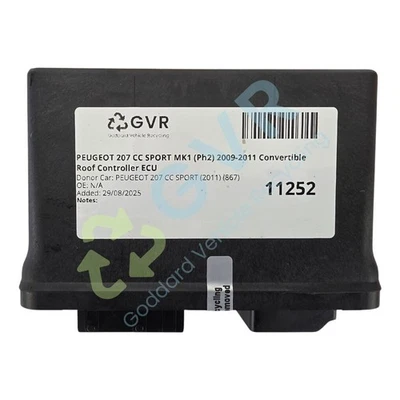 Centralina Tetto Cabrio PEUGEOT 207 CC SPORT MK1 (Ph2) 2009-2011 ECU - Immagine 1 di 4