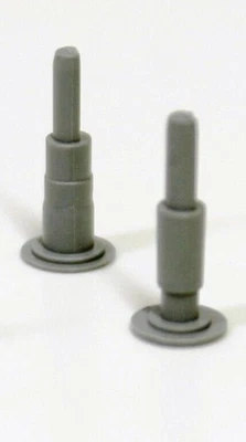 124618 Roco HO Pack Of 2 Round Buffers Gray - Image 1 of 2