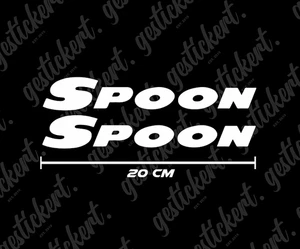 2x 20 cm Spoon Aufkleber Sticker für Honda Civic Integra Type R Tuning JDM Decal - Bild 1 von 1