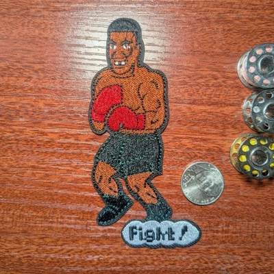 Mike Tyson Patch NES Punch Out Retro Gaming Boxing Embroidered Iron On 4.5x2.25 - Image 1 of 3