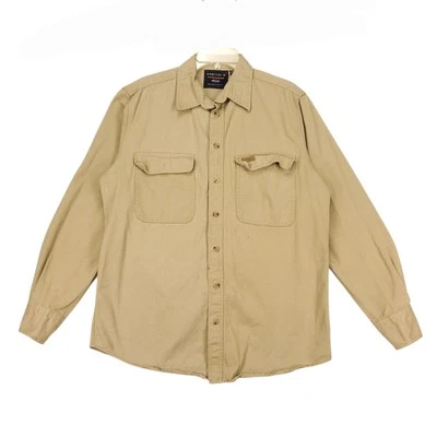 Camisa Smith’s Workwear Para Hombre M Marrón Manga Larga Abotonada Calce Regular Informal  Foto 1 de 4