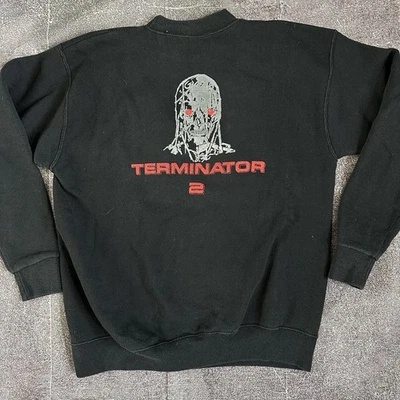 Men's Vintage 90's Terminator 2 Judgement Day Black Promo Crewneck Sweatshirt XL - Image 1 of 4