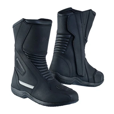 LIMA Mens Waterproof Leather Touring Boots Motorbike Motorcycle Riding Armoured Shoes