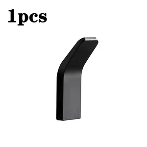 1/3/5 Stücke Schwarze Robe Haken Wand Handtuch Halter Kein Bohren Doppelhaken Fü - Bild 1 von 18