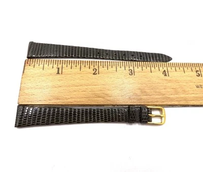 Correa de reloj Speidel 13 mm/L gris genuina lagarto correa hebilla en Y 256-531 (B169) NOS Foto 1 de 3