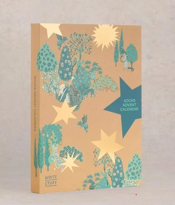 White Stuff 12 Days Men’s Socks Christmas Advent Calendar Christmas Gift For Him - Image 1 of 4