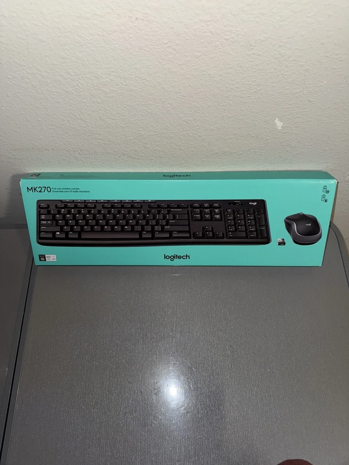 Logitech MK270 Wireless Keyboard Mouse Comb 2.4GHz USB Receiver Windows ChromeOS - Image 1 of 4