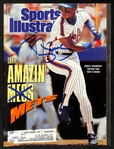 Darryl Strawberry NY Mets Signed 1990 Sports Illustrated w/Label JSA 197867 - Picture 1 of 2