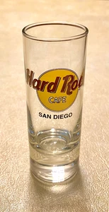 Hard Rock Cafe San Diego Classic Logo schwarz Doppelkreis 4 Zoll hoch Schnapsglas - Bild 1 von 5
