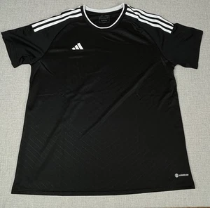 Adidas Women’s Aeroready Black Shirt Top Regular Fit 3 Striped Lightweight 2XL - Picture 1 of 9
