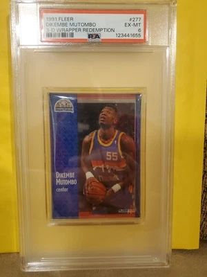 Fleer 1991-92 - Dikembe Mutombo #277 ¡MUY RARO! TARJETA DE NOVATO PSA 6 Foto 1 de 4