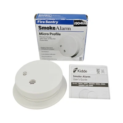 Detector de humo a batería Kidde Fire Sentry i9040E alarma blanca caja abierta Foto 1 de 4