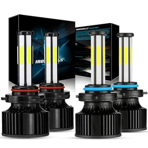 8/4/6-sides 9005 9006 LED Headlight High Low For Chevy Silverado 1500 1999-2006 - Picture 1 of 21