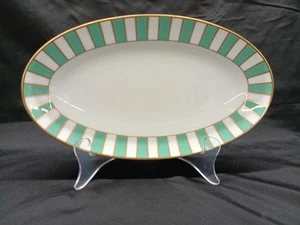 Richard Ginori Amadeus Green Jarder Oval Platter 24cm/9.4" Plate Italy - Picture 1 of 4