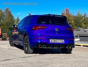 Edelstahl Duplex Endrohrsatz VW Golf 8 R je 2x115x85mm oval eingerollt - Picture 1 of 4