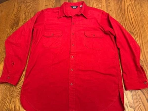 Vintage Woolrich Hemd Herren Extra Large Rot Button Down Wollflanell 70er 80er - Bild 1 von 12