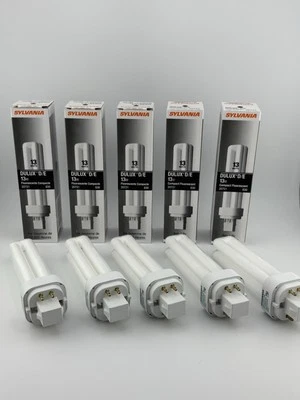 ⚡️5 Lot⚡️SYLVANIA DULUX D/E 13W Compact Fluorescent Lamp 20721 830 12000 Hours🐕 - Image 1 of 4