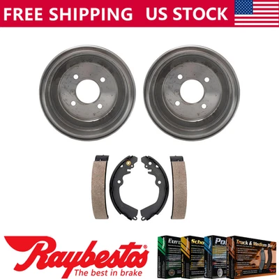Rear Kit Brake Drums & Brake Shoes For 1993-2002 Mitsubishi Mirage - Raybestos - Image 1 of 4