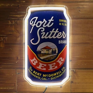 Luz de letrero de neón para lata de cerveza Foit Sutter para decoración de pared de fiesta pub tienda 12"x7" H2 - Imagen 1 de 5