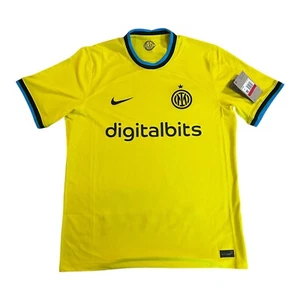 New Nike Inter Milan SS 2022/23 Third Jersey Yellow Mens Sz L, XL DN2714-715 NWT - Picture 1 of 4