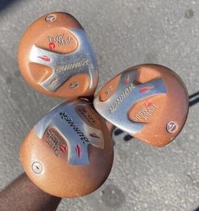Taylormade Burner Driver 10.5, 3, 5 Wood Set Bubble Shafts R-80 Plus RH - Picture 1 of 18